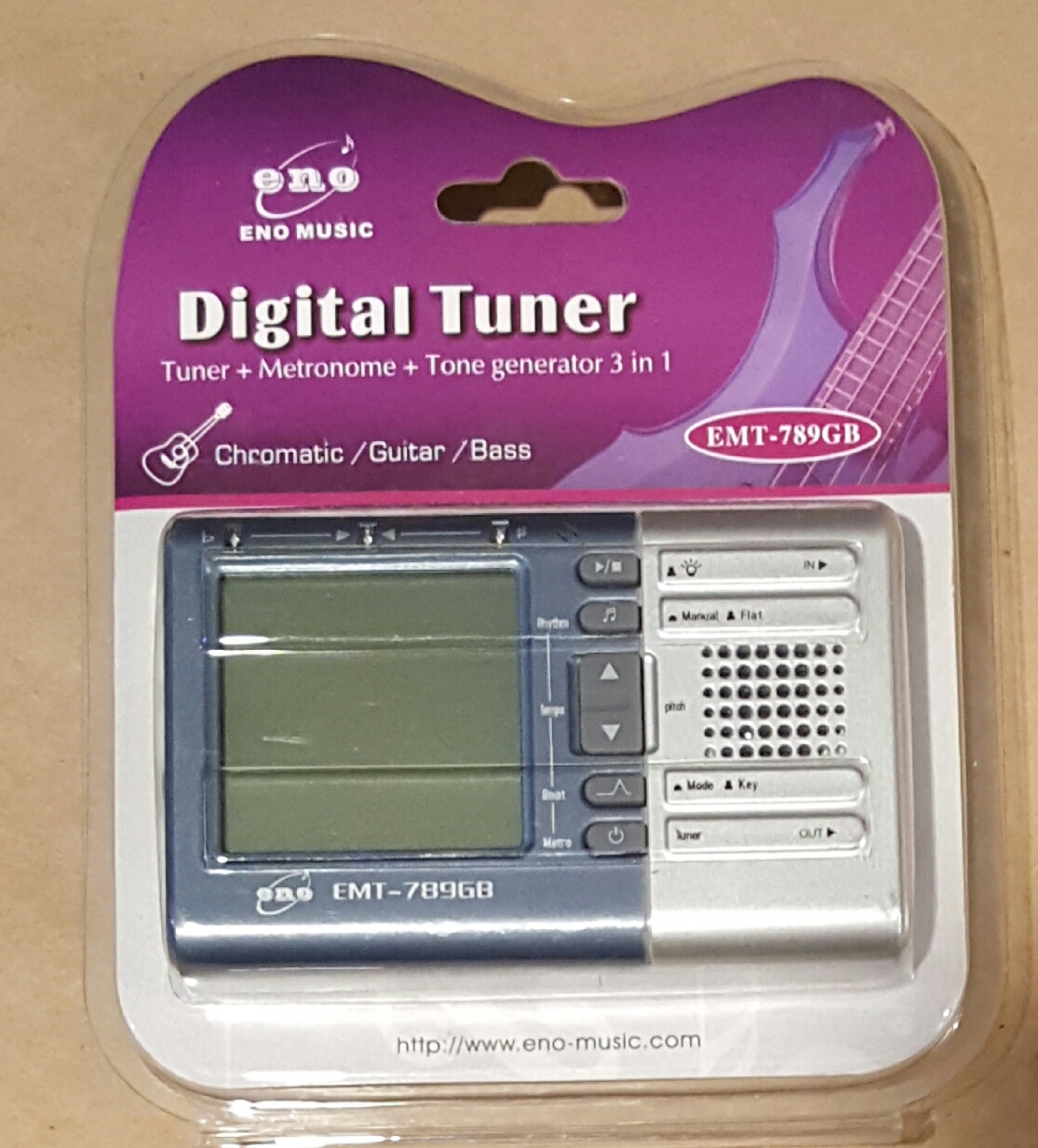 (imagen para) METRONOMO 3 EN 1 ENO P/ guitarras Y BAJO